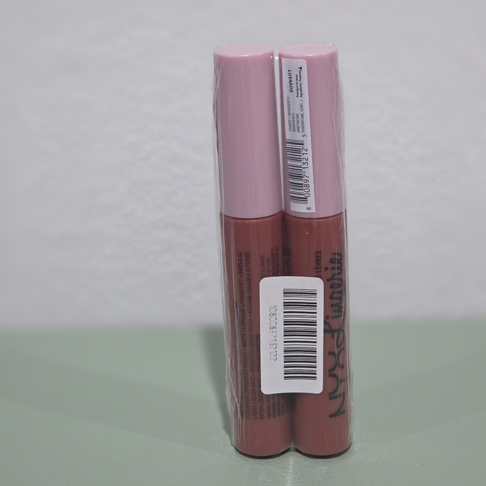 NYX Lip Lingerie XXL 2pk Matte Lipsticks in Candela Babe - Picture 5 of 6